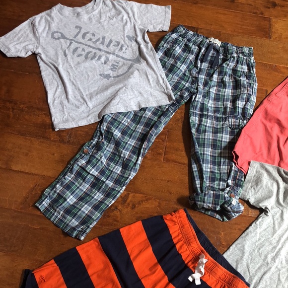 Boys L XL 14 LOT 2 Tops Gray Cape Cod & 2 Shorts Chino Striped & 1 Pull On Pants - Picture 4 of 16